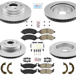 Master - Juego de 8 pastillas de freno de disco revestidas para Ram 1500 2006-2018