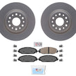 Front Coated Disc Brake Rotors & Brake Pads W/ Hardware For 2019-2024 RAM 1500