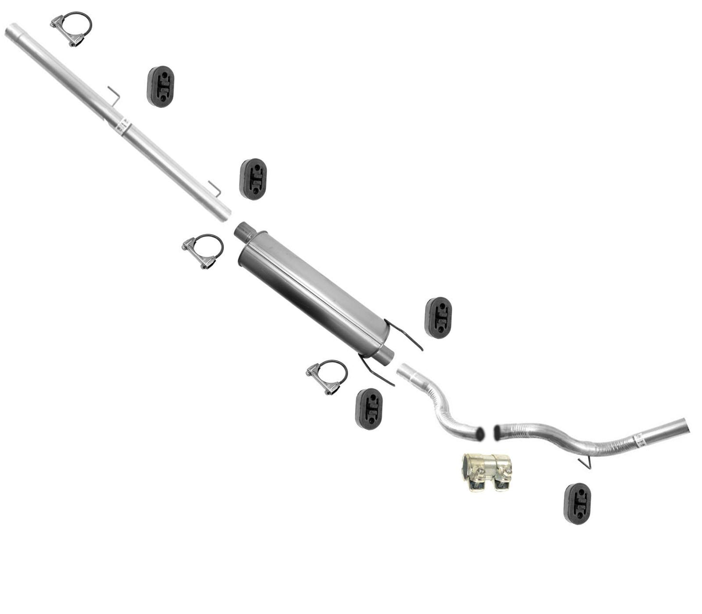 Fits 06-08 Ram Pick Up 1500 3.7 4.7 140.5" Wheelbase base Muffler Exhaust System