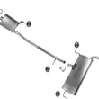 Exhaust Resonator Extension Pipe Muffler Fits for 2012-2015 GM Captiva Sport