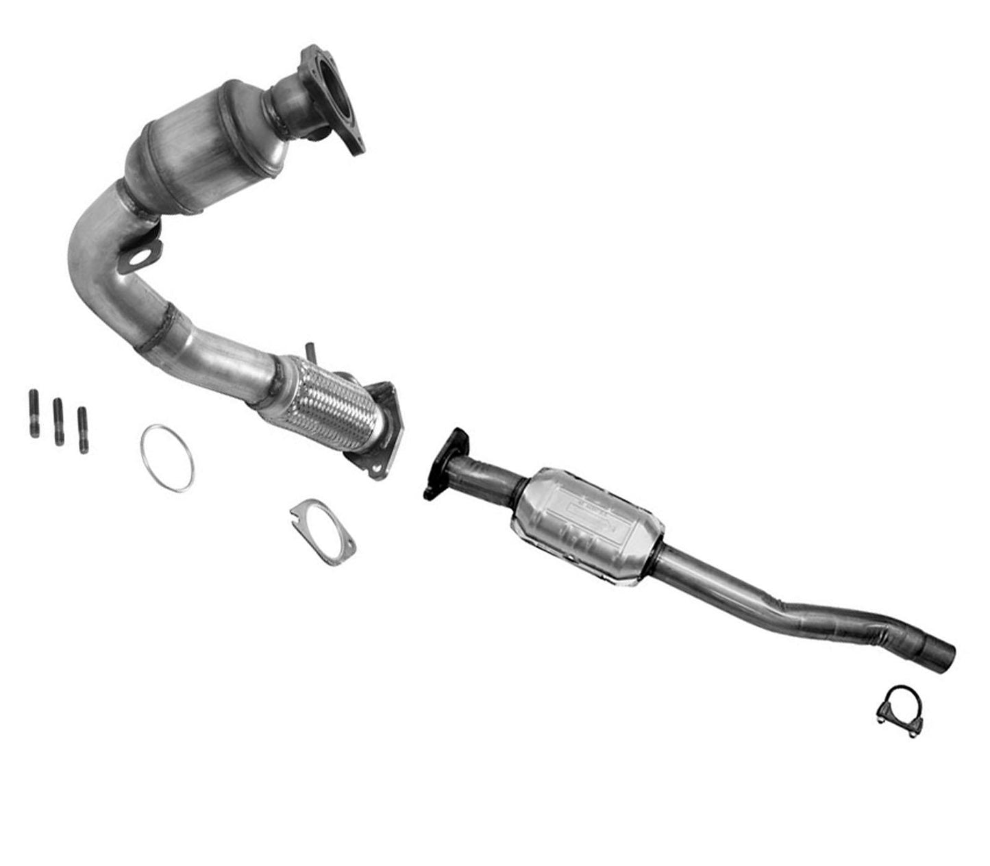 Upper and Lower Catalytic Converters Flex J Fits for 2015-2017 GMC Terrain 2.4L