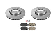 Coated Front Brake Rotors & Ceramic Pads for Kia Forte 2.0L 10-13 & Forte5 12-13