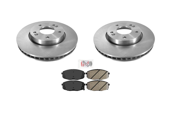 Front Brake Rotors & Ceramic Pads for Kia Forte 2.0L 10-13 & Forte5 12-13