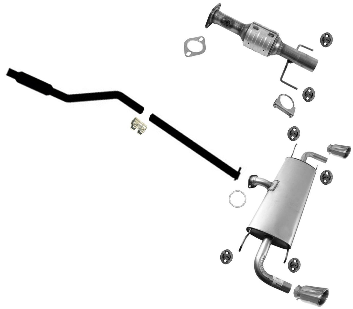 Catalytic Converters Ext Pipe Muffler Fits for Front Wheel Drive 13-16 Mazda CX5