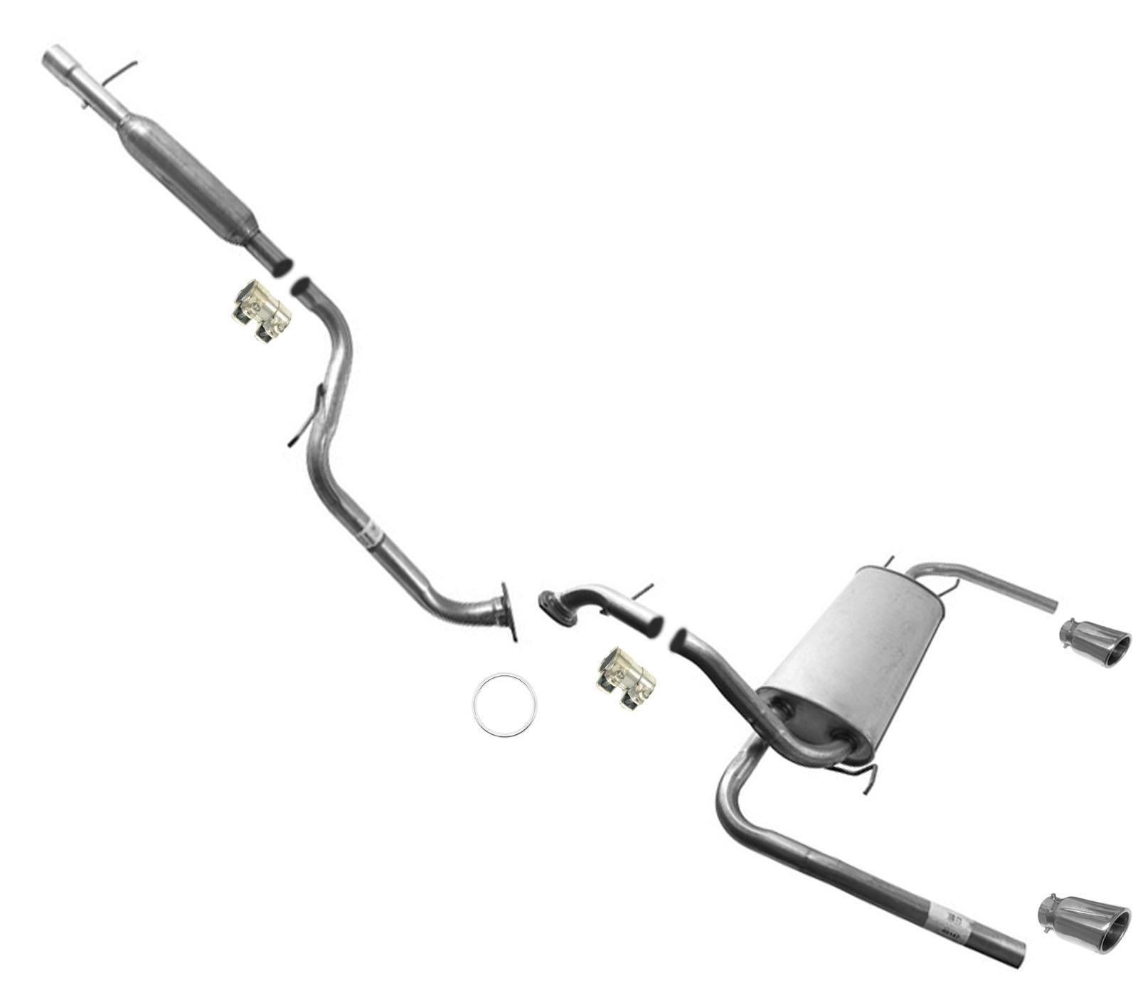 Rear Resonator Extension Pipe Muffler Fits for 2010-2012 Mazda 3 Sedan 2.5L