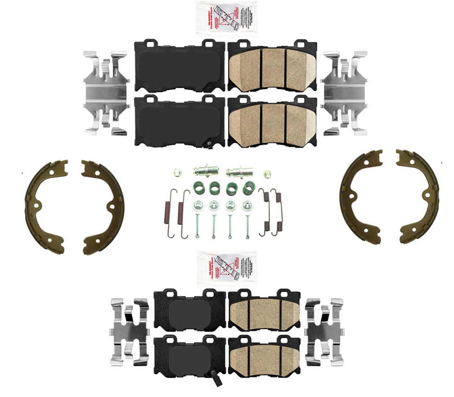 For 09-13 Infiniti FX50 With Nismo 355MM 4 Piston Caliber Ceramic Pads Hardware