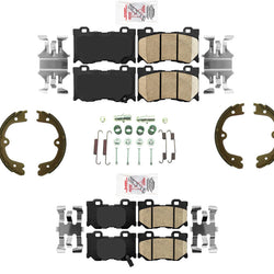 Para 09-13 Infiniti FX50 con Nismo 355MM Hardware de almohadillas de cerámica de calibre 4 pistones