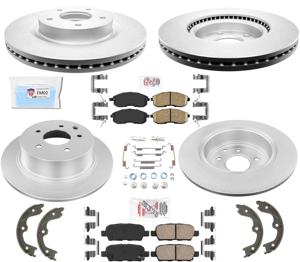 Coated Disc Brake Rotors Ceramic Brake Pads For 2007 2008 2009 2010 2011 2012 Nissan Altima