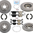 Frt & Rr Disc Brake Rotors Brake Pads Hardware Sensors Fits for BMW X3 2011-2017