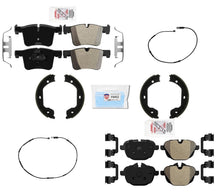 AmeriBRAKES Sensores de hardware de pastillas de freno estilo OE para BMW X3 2011-2017