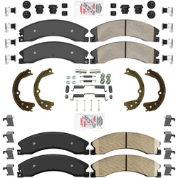 Fleet Duty Ceramic Pads Parking Brake Shoes Springs Fits 12-21 NV1500 NV25 NV35