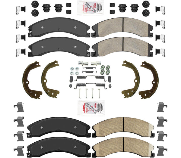 Fleet Duty Ceramic Pads Parking Brake Shoes Springs Fits 12-21 NV1500 NV25 NV35