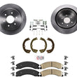 REAR Fleet Pads w Hardware & Disc Brake Rotors for 2016-2021 Nissan Titan XD