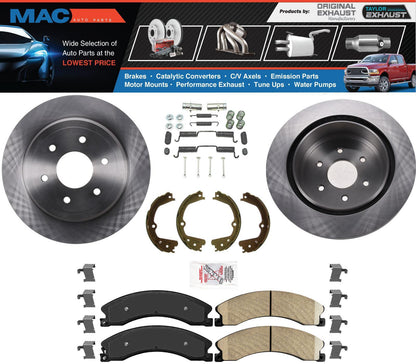Pastillas de flota delanteras y traseras con hardware y rotores de freno de disco para Nissan Titan XD 2016-2023 - Photo 3