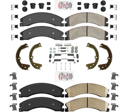Pastillas de flota delanteras y traseras con hardware y rotores de freno de disco para Nissan Titan XD 2016-2023 - Photo 4
