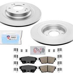 Rear Disc Brake Rotors Brake Pads Fits 18-19 Eclipse Cross W Electric Parking Bk