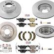 Front & Rear Brake Rotors & Ceramic Pads Sensors for 08-2013 BMW 128i
