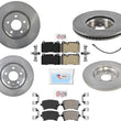 Front & Rear Brake Rotors Brake Pads Sensor for Audi Q5 2.0L Turbo 2013-2017