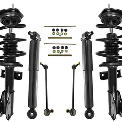 Front Coil Spring Struts Rear Shocks Sway Bar Links Fits For 09-12 GM Traverse
