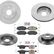 Rotores de freno de disco AmeriBrake Pastillas Hardware para Honda EX Civic 1.5L 16-2019