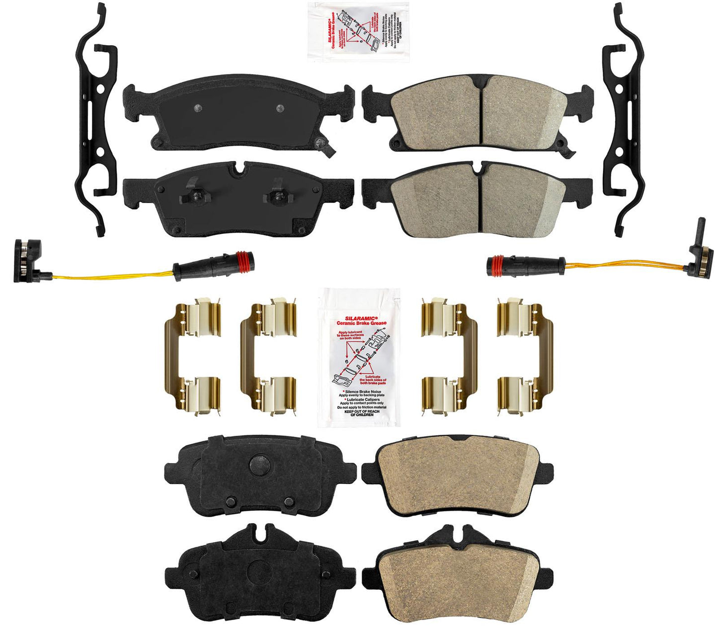 Pastillas de freno y sensores de cerámica para Mercedes-Benz GL350 2013-2016 ML350 2012-2015