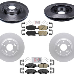 Front and Rear Disc Brake Rotors Ameri Ceramic Pads For 2019-2021 Hyundai Nexo