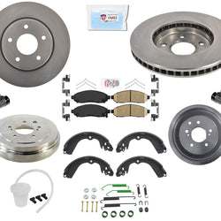 Front Brake Rotors & Ceramic Pads Hardware Drums Shoes for Nissan 13-19 NV200