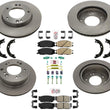 Rotores de freno de disco delantero y trasero Hardware de pastillas de freno Ameri para KIA Sorento 2007-2009