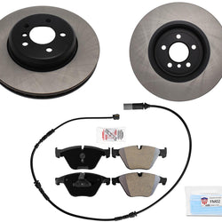Front Carbon Brake Rotors Pads hardware for 2011-2016 BMW 535i REF 34116775277