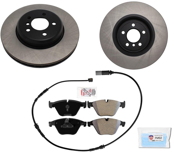 Front Carbon Brake Rotors Pads hardware for 2011-2016 BMW 535i REF 34116775277