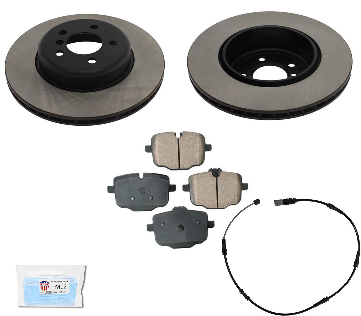 REAR Carbon Brake Rotors Pads hardware for 2012-2018 BMW 650i REF 34216775289