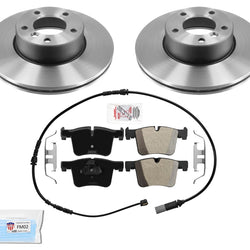 Front Coated Brake Rotors Pads hardware for 17-20 BMW 430I REF 34116774875