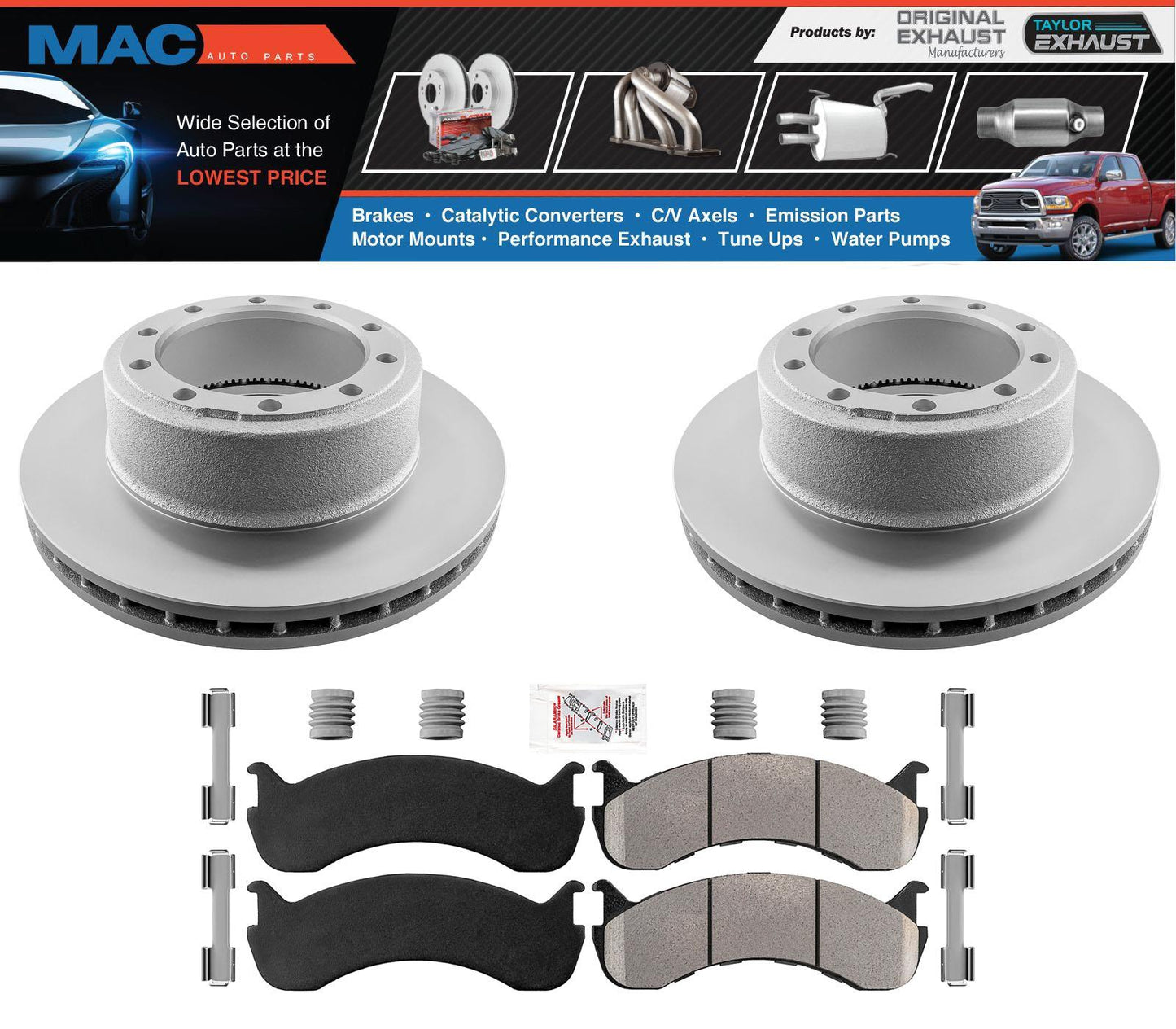Front Fleet Pads & Rotors For Ford F650 F750 73MM 4153222 73 Caliper Casting