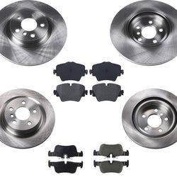 Rotores de freno de disco delantero y trasero, almohadillas metálicas OE para BMW X1 2016-2021 34116865713
