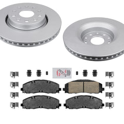 For 2018-2021 Jeep Wrangler with Larger 330MM Front Brake Rotors & Brake Pads