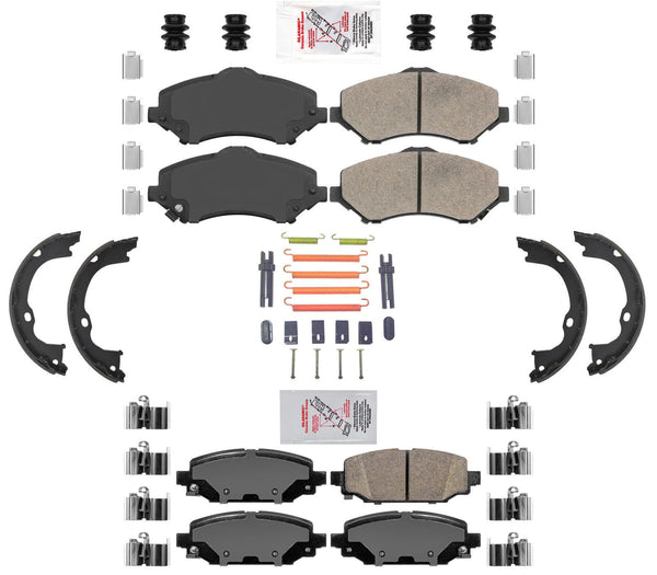 Fits For 2018-2021 Jeep Wrangler With 328MM Rear AmeriBrake Brake Pads