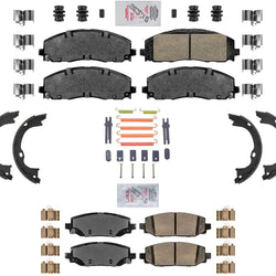 For 2018-2021 Jeep Wrangler With Larger 342mm Rear Rotors AmeriBrake Brake Pad