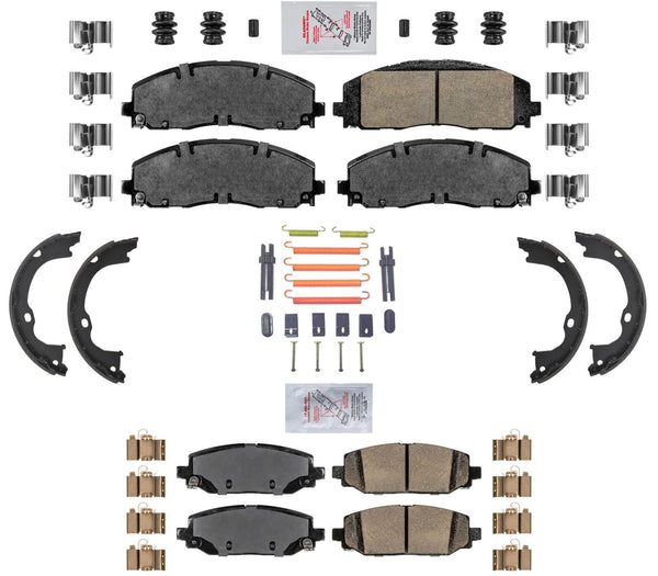 For 2018-2021 Jeep Wrangler With Larger 342mm Rear Rotors AmeriBrake Brake Pad