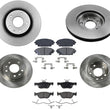Rotores de freno de disco delantero y trasero AmeriBrake Pads Hardware para Mazda CX-30 2020-2022