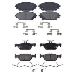 Front & Rear Ceramic Pads Hardware Fits Front Wheel Drive 2019-2022 Mazda 3