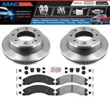Coated Front Disc Brake Rotors & Pads W/ Hardware For GMC Sierra 2500 2011-2016