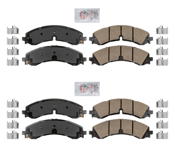 Front & Rear Fleet Duty Pads W/ Hardware For 2020 2023 2024 GMC Sierra 2500HD