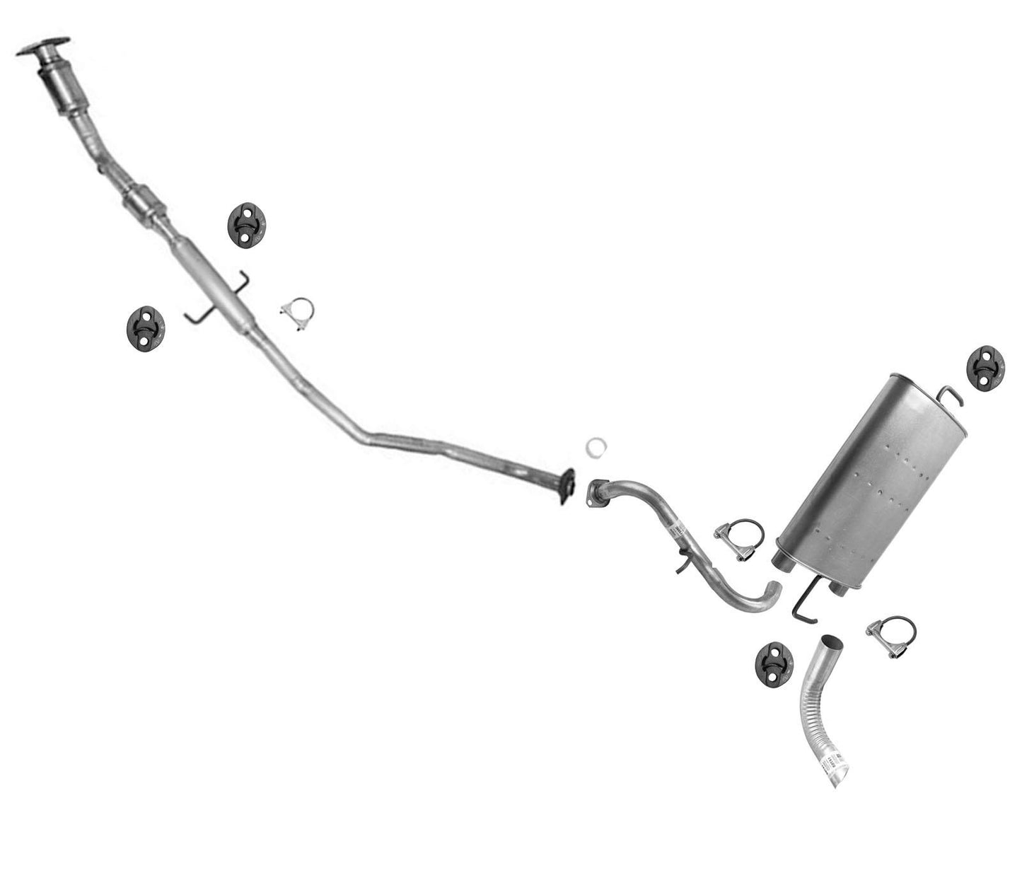 Catalytic Converter Resonator Muffler Assembly Fits 2009-2013 Toyota Matrix 1.8