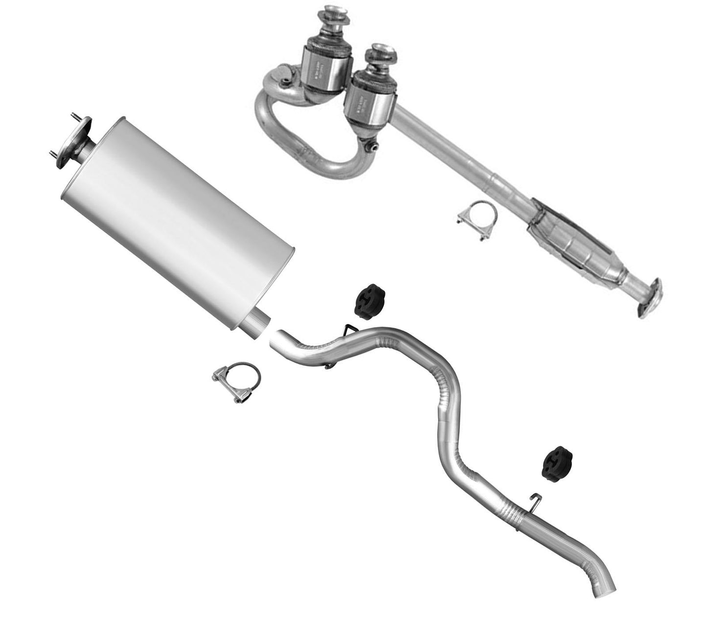 Catalytic Converter Muffler Exhaust Pipe System Fits 2004-2006 Jeep Wrangler 4.0