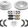 REAR Brake Rotors Brake Pads Hardware Parking Fits for 2005-2010 Honda Odyssey