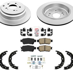 REAR Brake Rotors Brake Pads Hardware Parking Fits for 2005-2010 Honda Odyssey