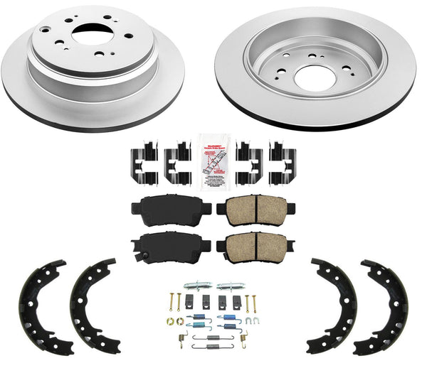 REAR Brake Rotors Brake Pads Hardware Parking Fits for 2005-2010 Honda Odyssey