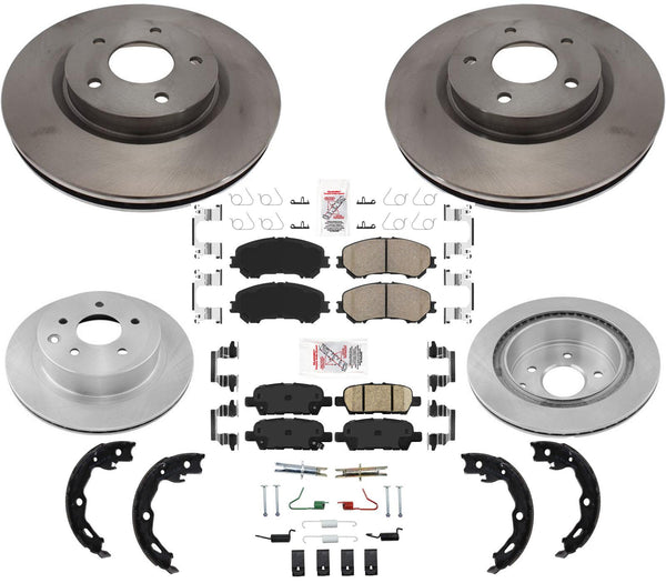 Brake Rotors & Ceramic Pads Fits 17-18 for Nissan Rouge Sport Model 2.0L 8pc Kit
