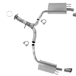 Dual Muffler with Chrome tips Y pipe Fits for 13-17 Honda Accord 3.5L Sedan