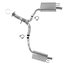 Dual Muffler with Steel tips Y pipe Fits for 13-17 Honda Accord 3.5L Sedan
